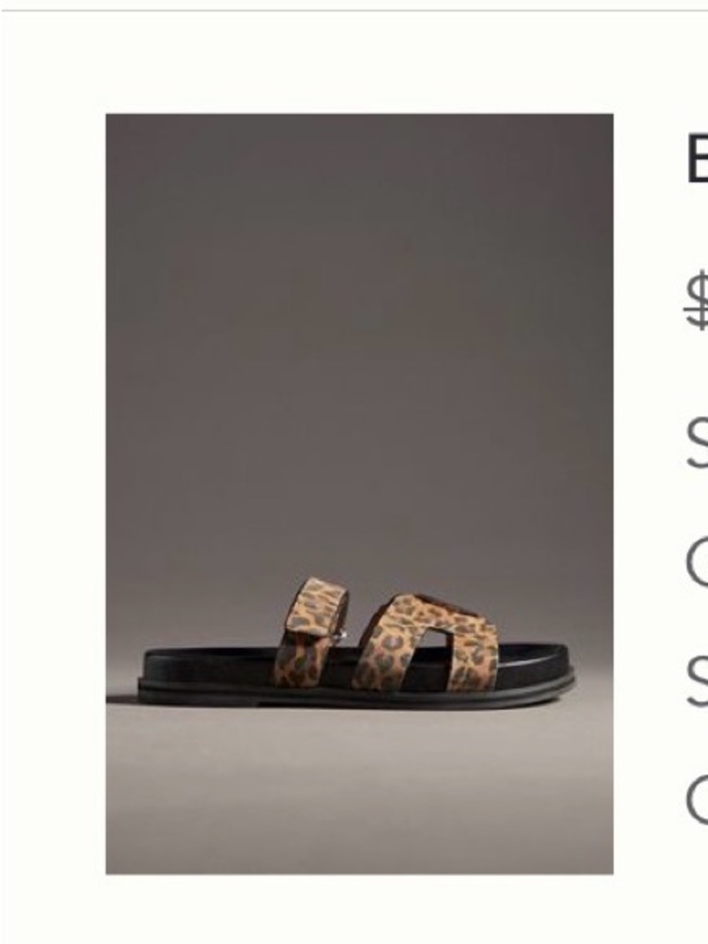 Leopard Print Double-Strap Sandal - Women
